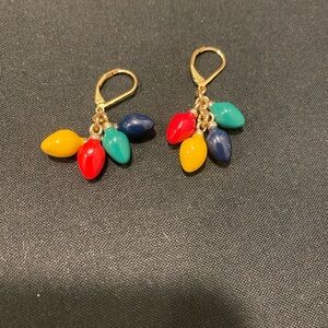 Colorful Christmas Bulb Earrings